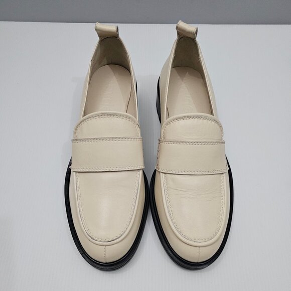 NEW Aeyde Ruth Loafer Womens EU 38 Creamy Nappa Leather Slip On Chunky Lug Sole - Picture 4 of 14